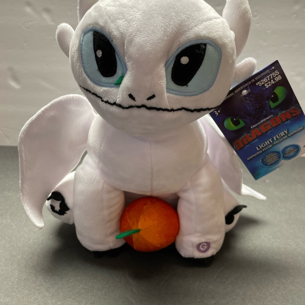 Gemmy Dragons Light Fury Animated Plush